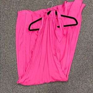 Womens Halter Neck Dress - Hot Pink